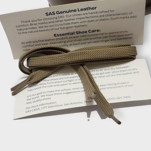 SAS Womens Free Time Walking Shoe Mocha Leather Sz 9 Orthopedic Comfort Lace Up - Picture 16 of 16